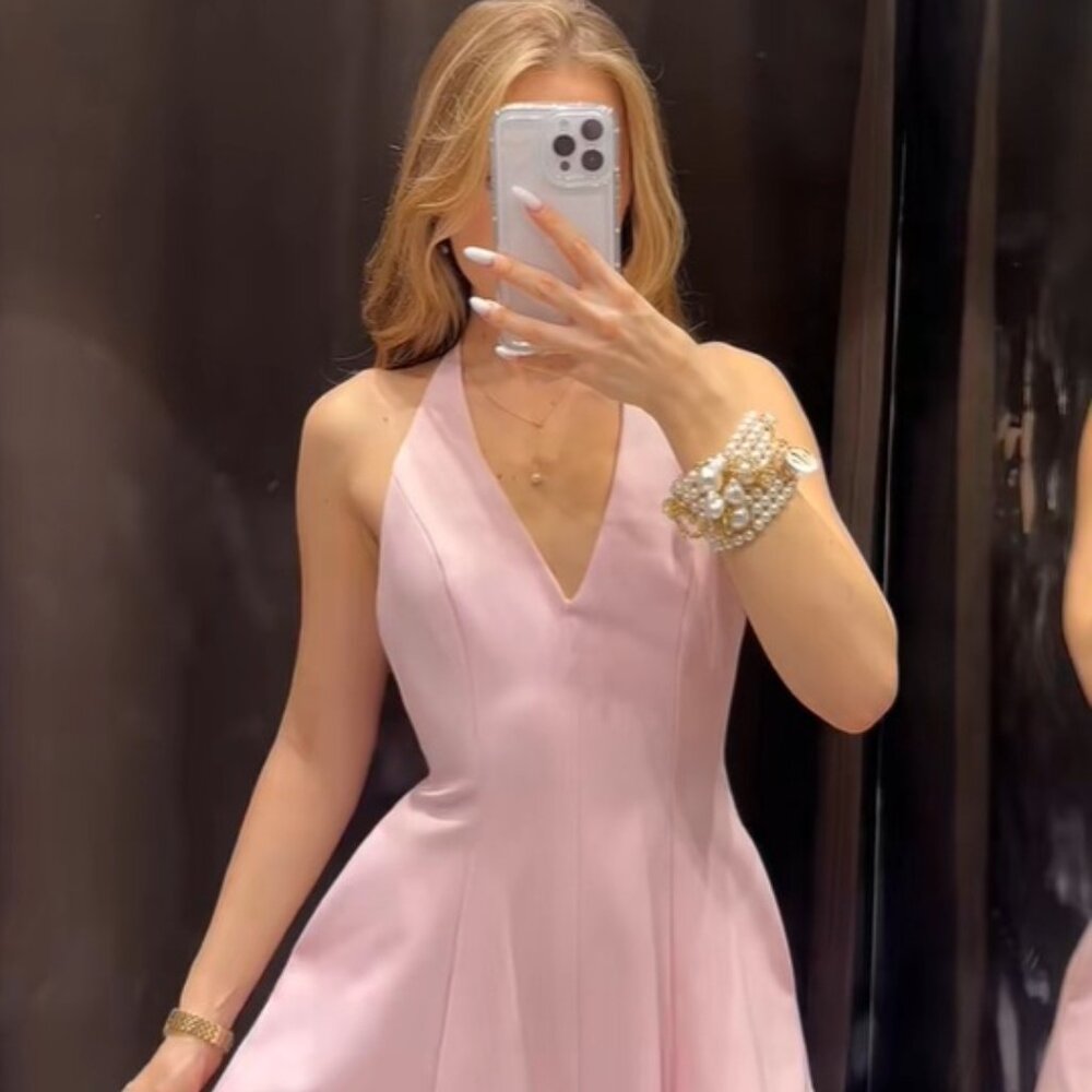 Zara halter gored short dress